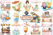 Summer Coffeeshop Clipart Bundle, a Seasonal Illustration by Canvas Craft (Thumbnail 1 of 3)