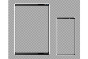 Realistic mockup blank tablet or, a Technology Illustration by Vectorbuum