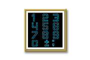 Neon glittering alphabet - numbers, an Outline Icon by RODINA (Thumbnail 3 of 3)