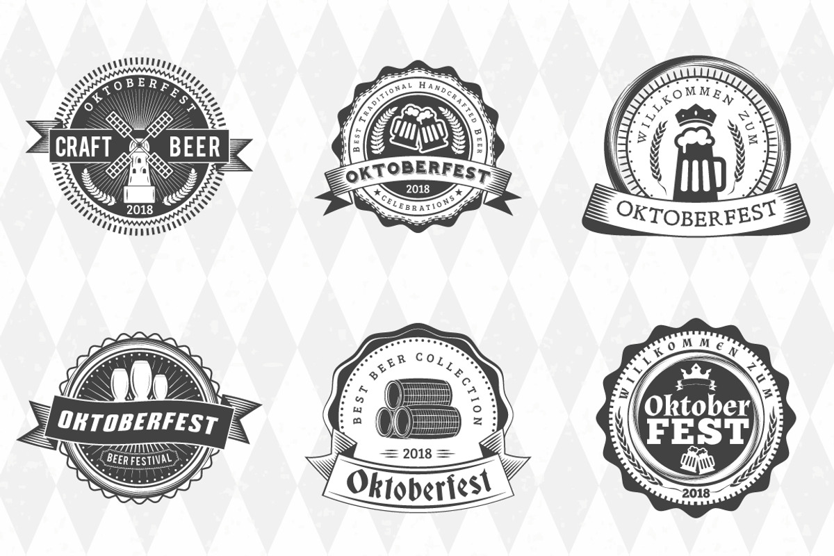 Set of Oktoberfest Badges, a Branding & Logo Template by AntartStock (Photo 2 of 3)