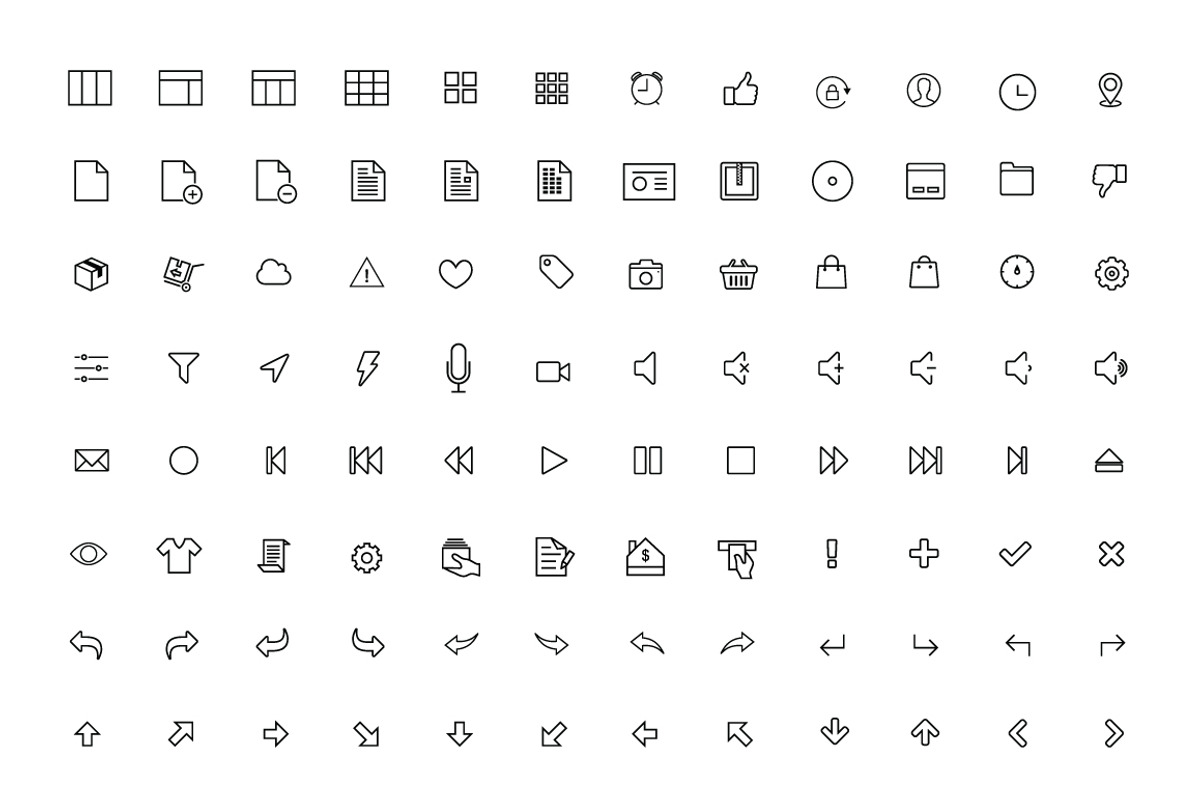 300 iOS and Android Vector Icons, an Outline Icon by Creative Stall