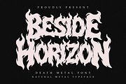 Beside Horizon | Natural Death Metal, a Symbol Font by Masyafi Studio (Thumbnail 1 of 8)