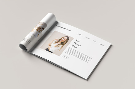 Magazine Landscape Mockup, a Magazine Template by graphicstory