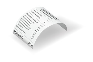 Payment check or receipts with, a Finance Illustration by the8monkey