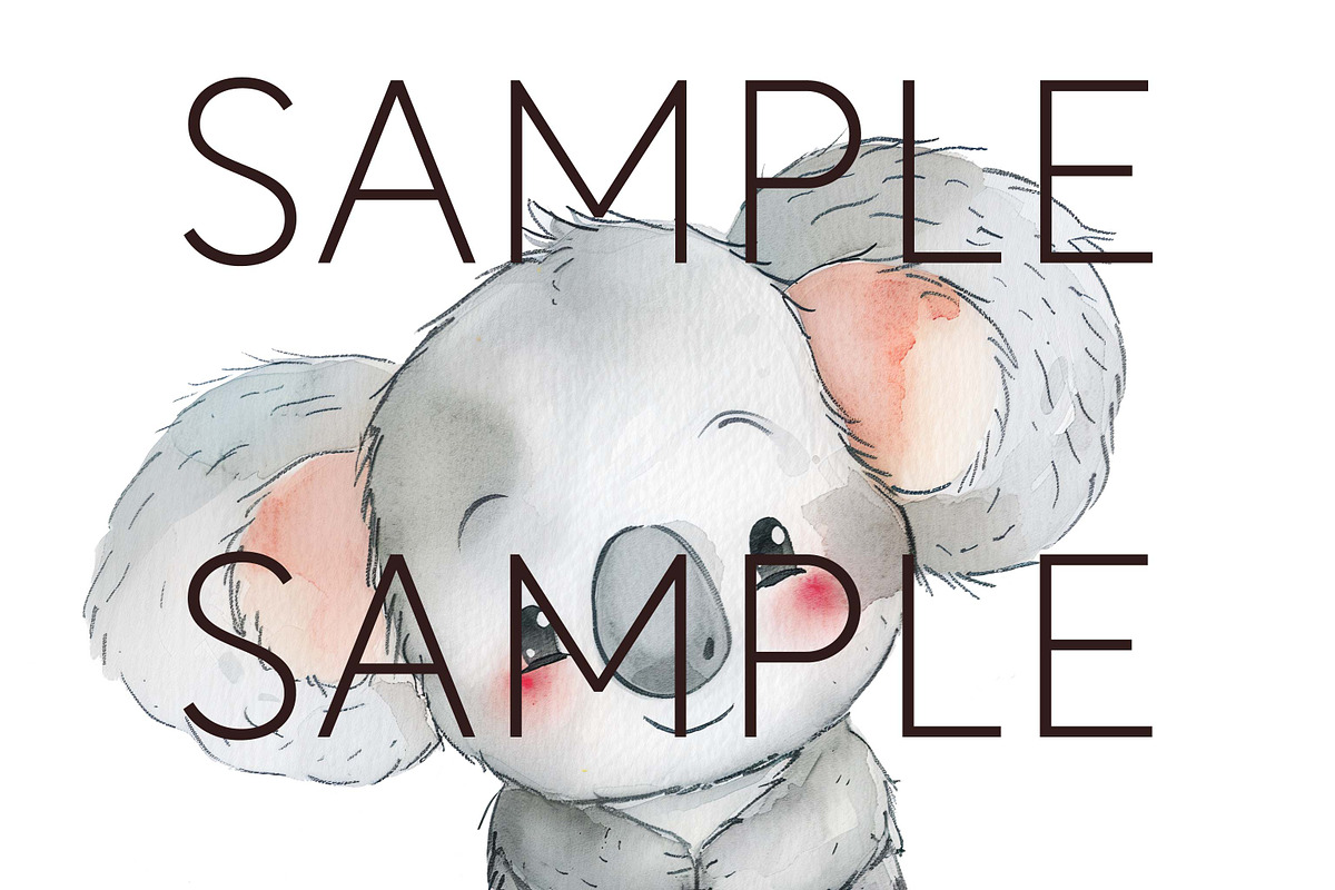 Australian Nursery Koala Clipart, an Animal Illustration by Pawcasso's Portraits (Photo 3 of 10)