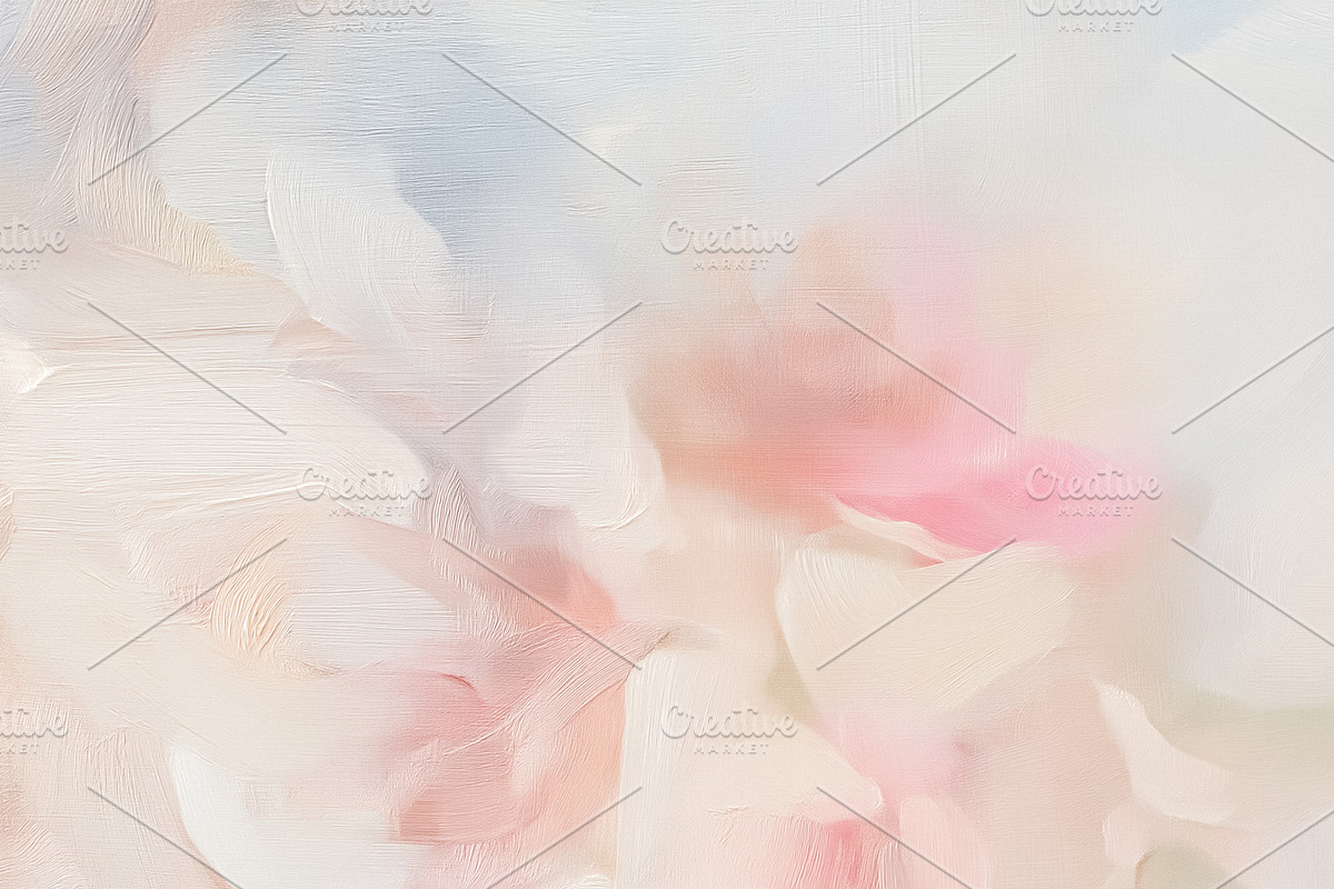 Abstract flower petals softly rendered in a beautiful pastel pal, an Illustration by Anneleven
