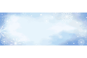 Winter snowy universal horizontal, an Illustration by Tati_Kli