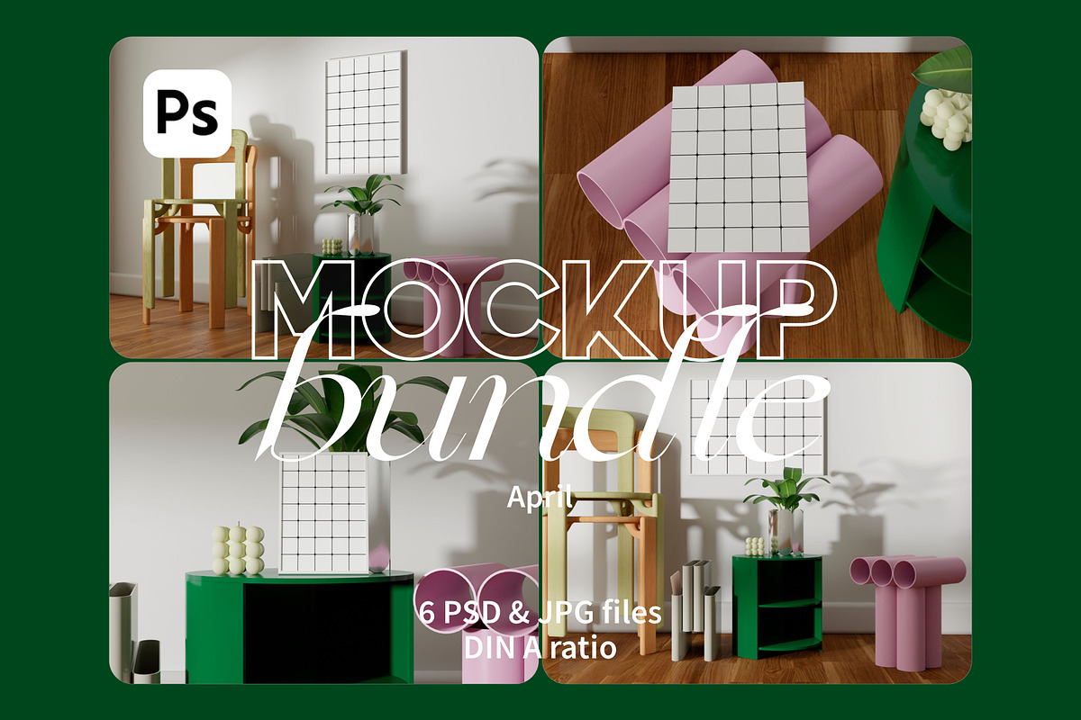Modern Interior Frame Mockups APRIL, a Household Mockup by Bonumo (Photo 1 of 10)