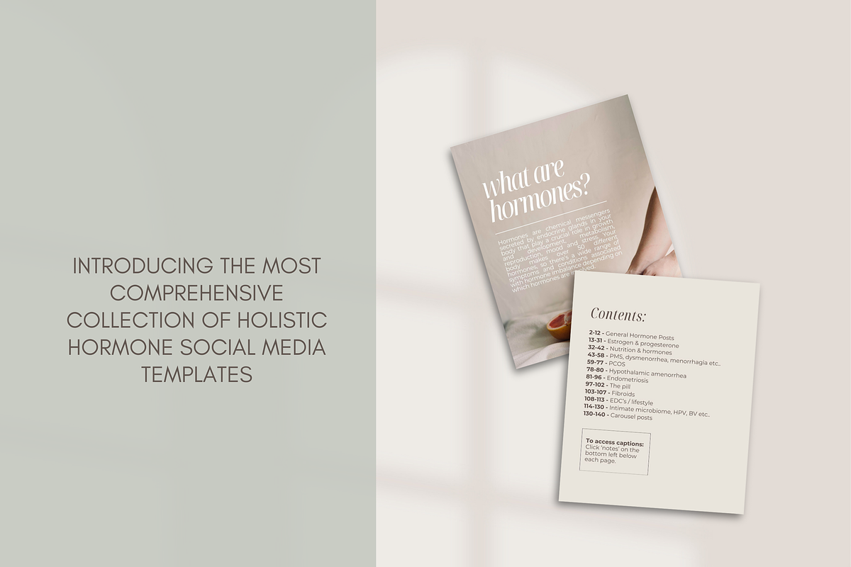 Hormone Social Media Templates, a Templates & Theme by Naturopath Hub (Photo 2 of 10)