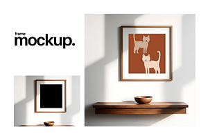 Frame Mockup #809, Wood Portrait