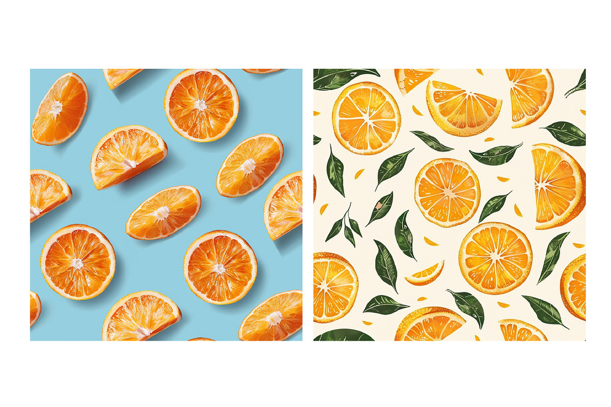 Summer Orange Slices Seamless Patter, an Illustration by DreamArtGraphic (Photo 4 of 5)