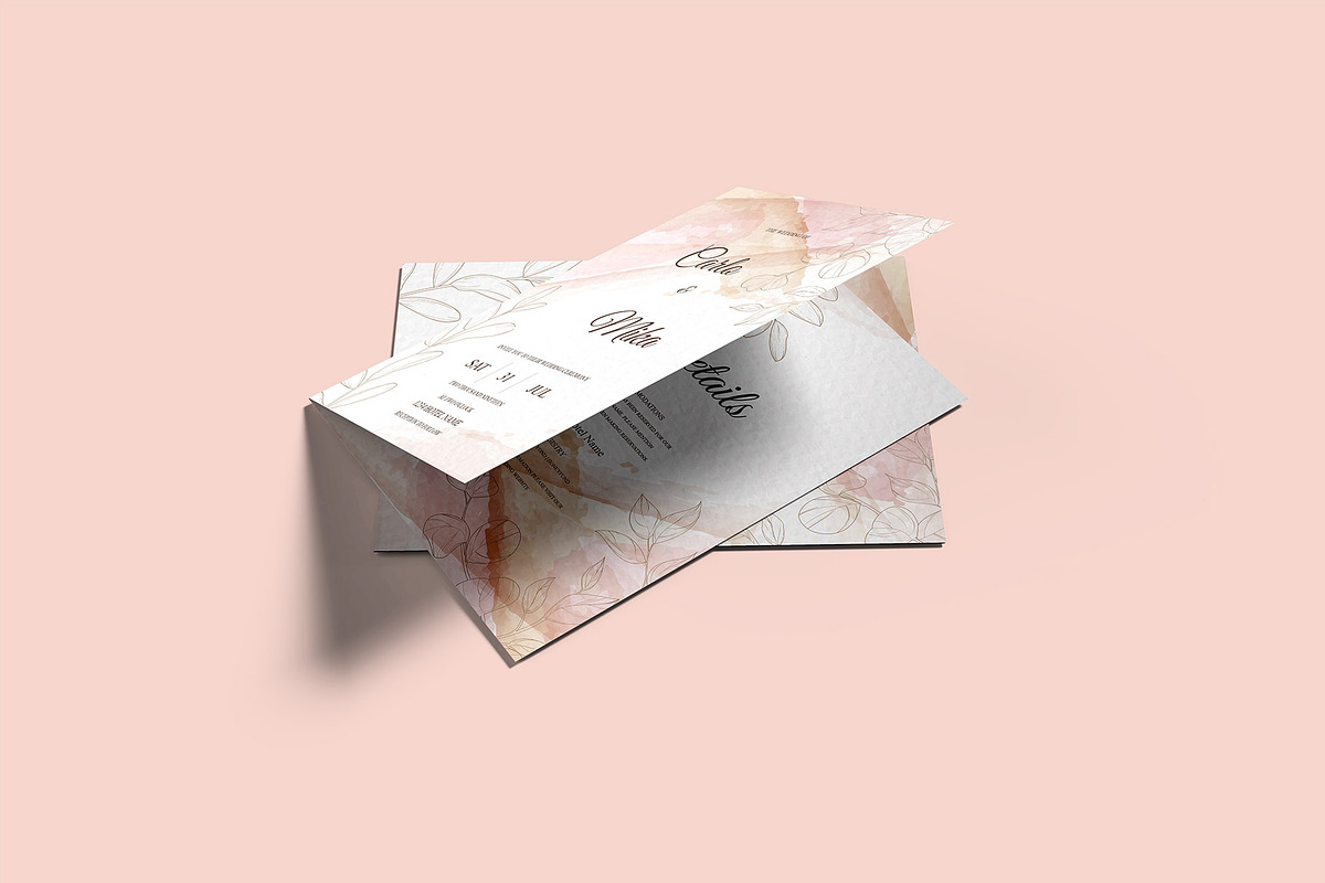 Invitation & Greeting Card Mockup, an Advertising Mockup by Illusiongraphic (Photo 5 of 27)