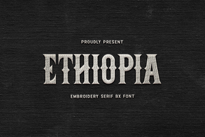 Ethiopia - Embroidery Serif BX Font