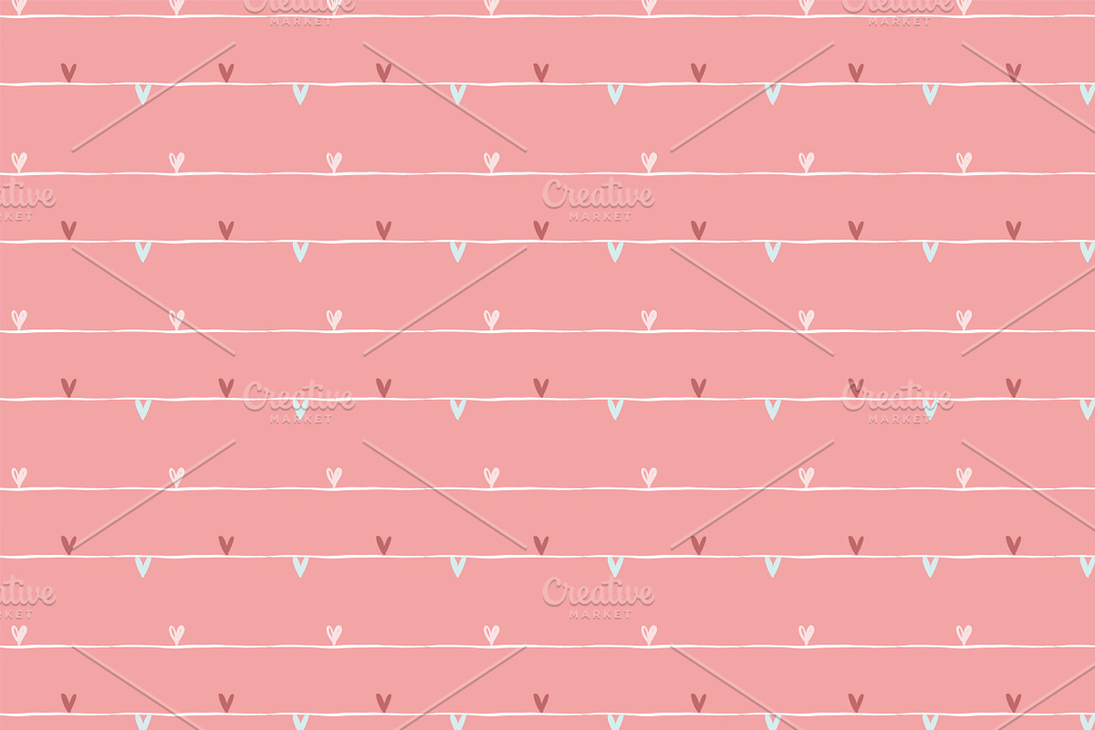 Valentine’s Day Seamless Patterns, a Pattern Graphic by Lyolya Profitrolya (Photo 5 of 6)