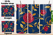 Tapestry Rose Seamless Tumbler Wrap, a Pattern Graphic by FloridPrintables (Thumbnail 1 of 3)