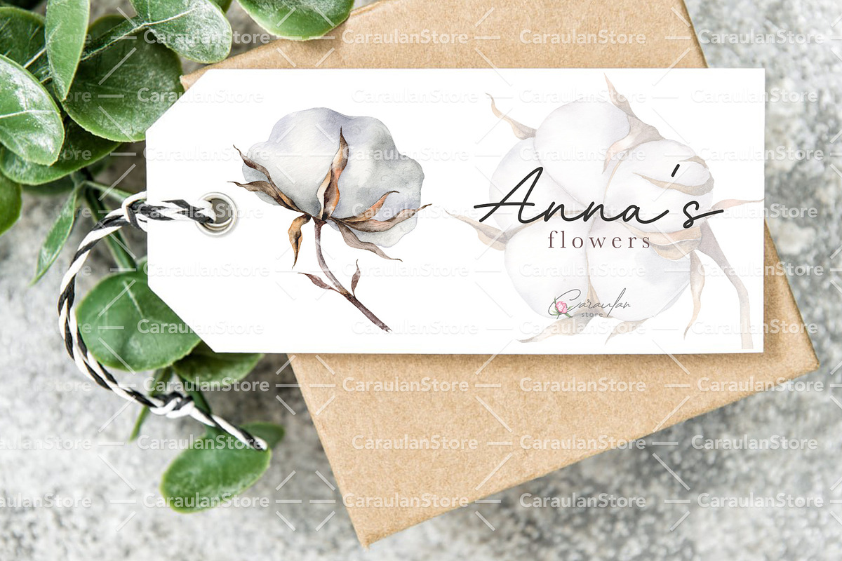 Cotton Watercolor Clipart, an Object Illustration by CaraulanStore (Photo 9 of 17)