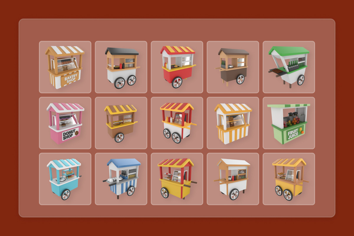 Stallo - Street Food 3D Icon Pack, an Object Illustration by twinstd (Photo 6 of 6)