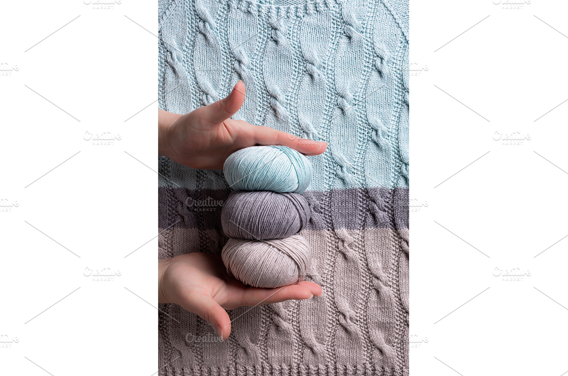 Unusual turquoise knitted pattern, a Beauty & Fashion Photo by Iryna Melnyk Photography