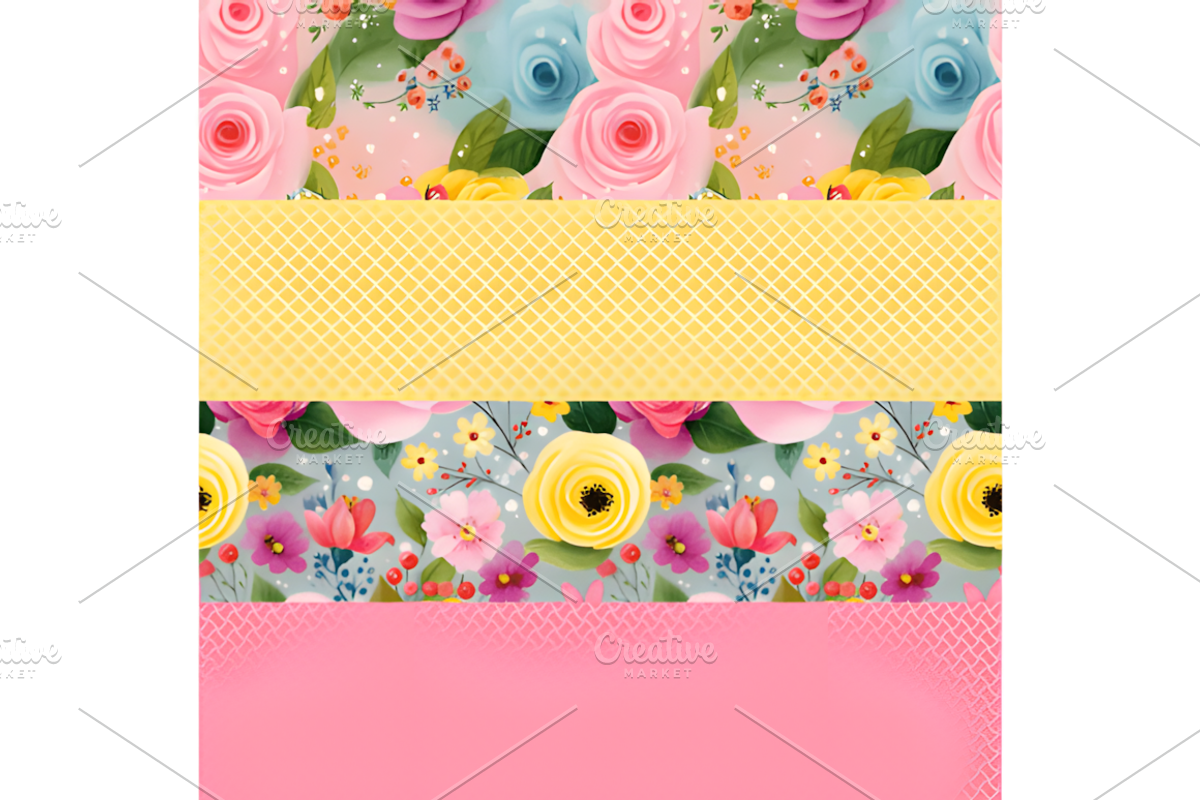 Bright Spring Floral Digital Papers, a Background Graphic by Design Station
