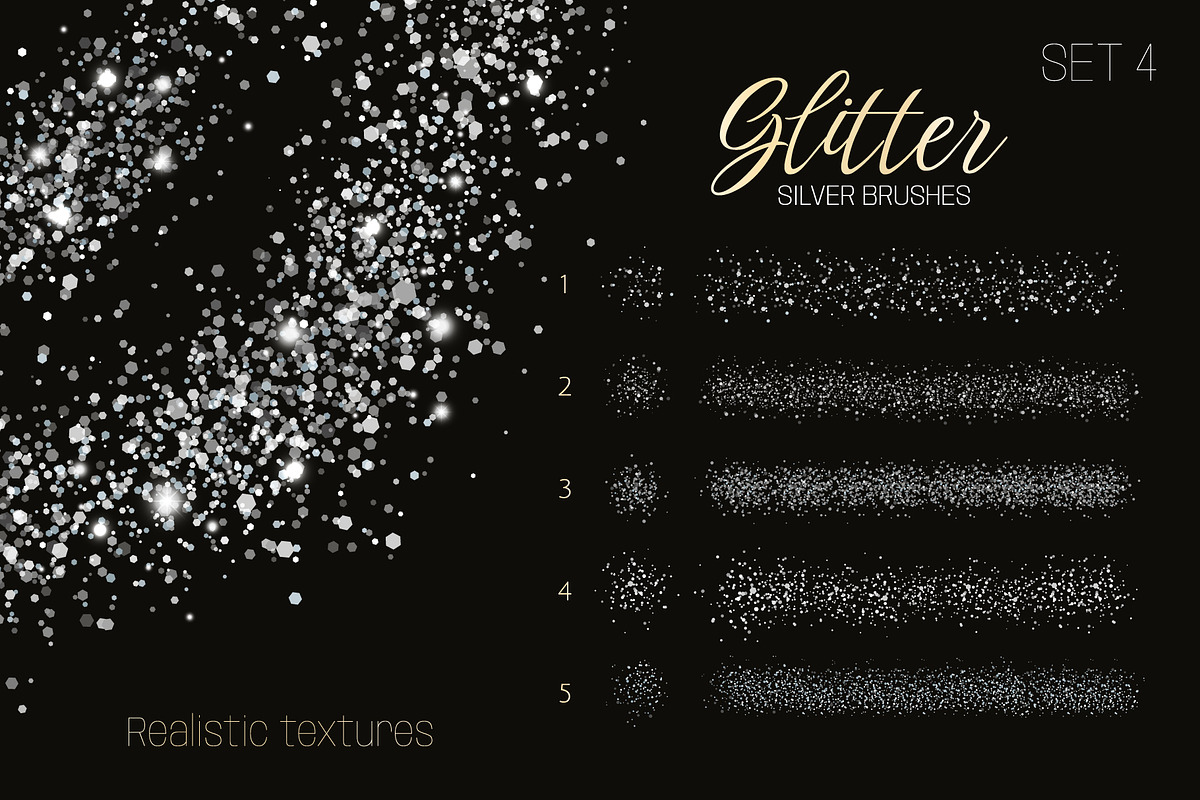 25 Glitter Brushes for illustrator, a Brush Add-On by IuliiaSavko (Photo 5 of 10)