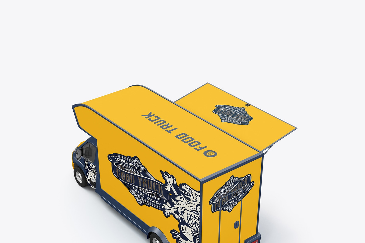 Food Trailer Mockup, a Product Mockup by OneVectorStock (Photo 2 of 16)