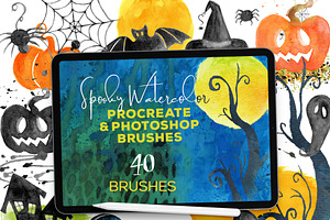 Halloween WC Procreate & PS Brushes