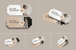 Gift Voucher Mockup, an Advertising Mockup by suciamairastd
