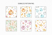 Watercolor Pastel Pumpkins Clipart, a Seasonal Illustration by SvetaArtStore (Thumbnail 15 of 16)