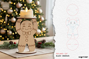 Christmas Character Candle Holders, a Decorative Illustration by svgocean (Thumbnail 14 of 14)