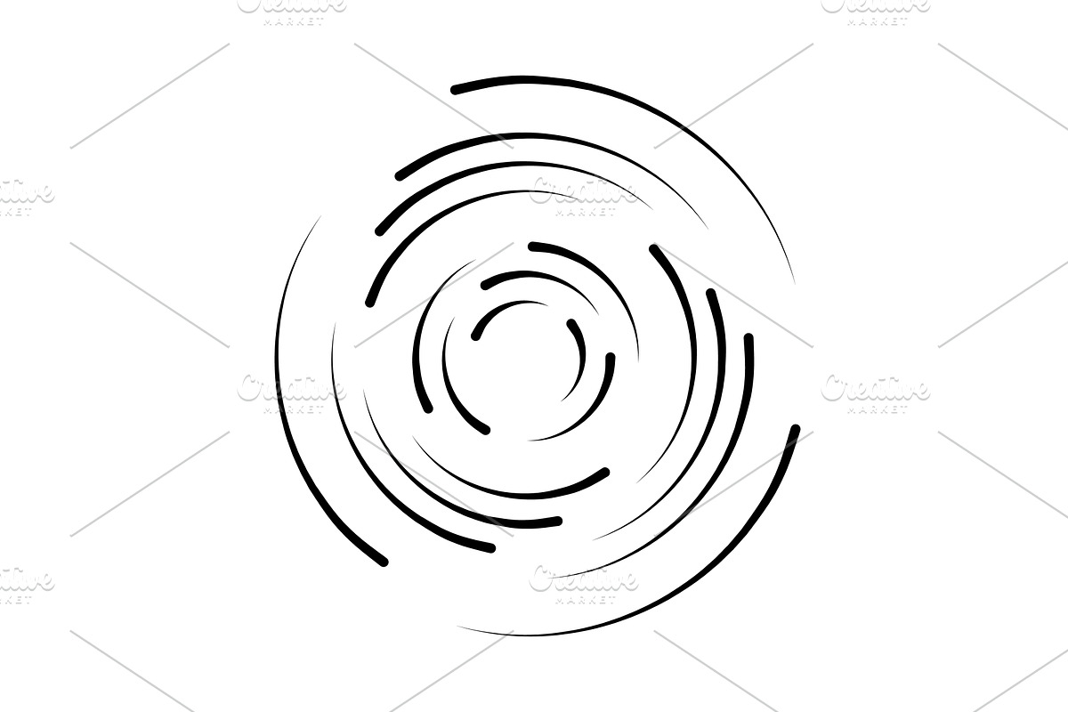 Halftone speed lines circle, an Illustration by Things for designers