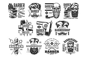 Barbershop Icons, Beard And Hair