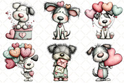 Quirky Valentine Dog Clipart, an Illustration by Black Bird Studio (Thumbnail 4 of 6)