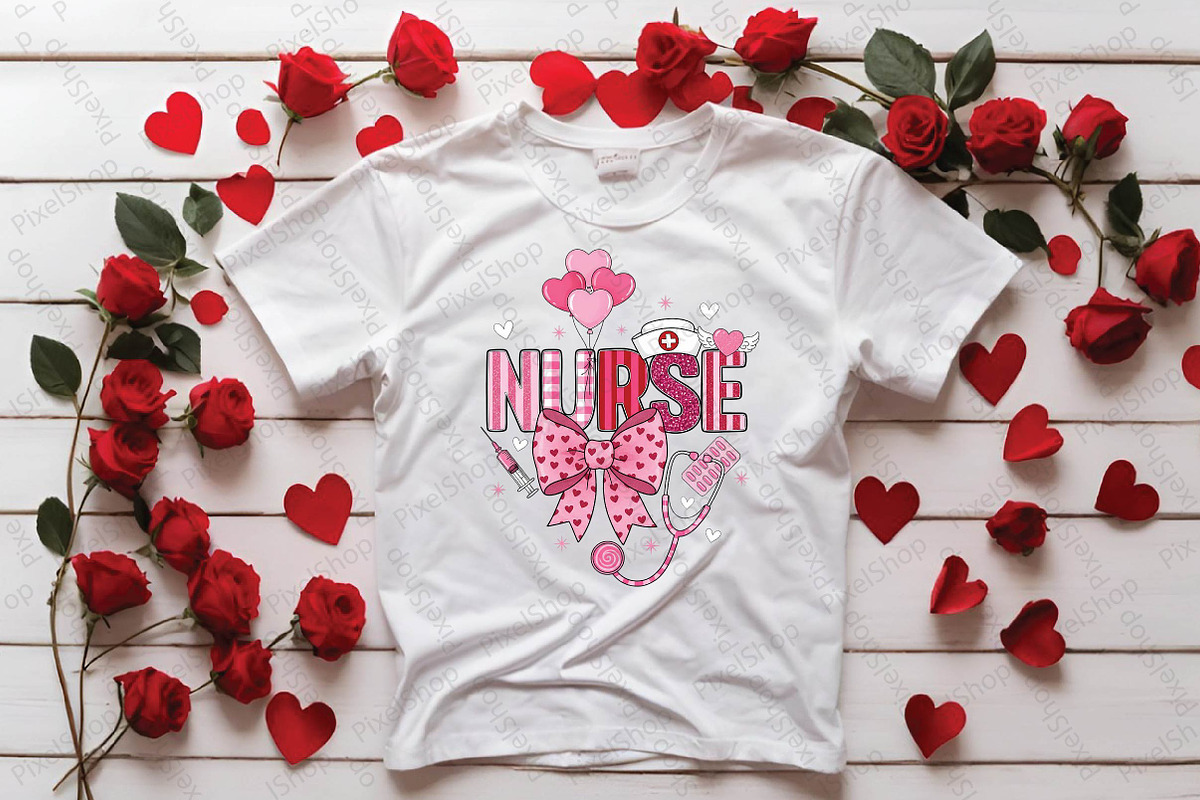 Valentine Nurse Png, Valentines Day, an Illustration by DreamPrint404 (Photo 3 of 3)