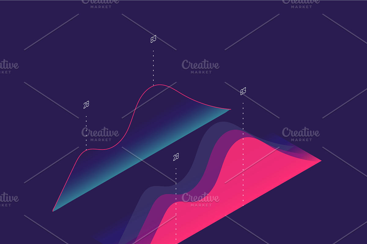 Isometric infographics visualization, a Templates & Theme by majcot (Photo 4 of 6)