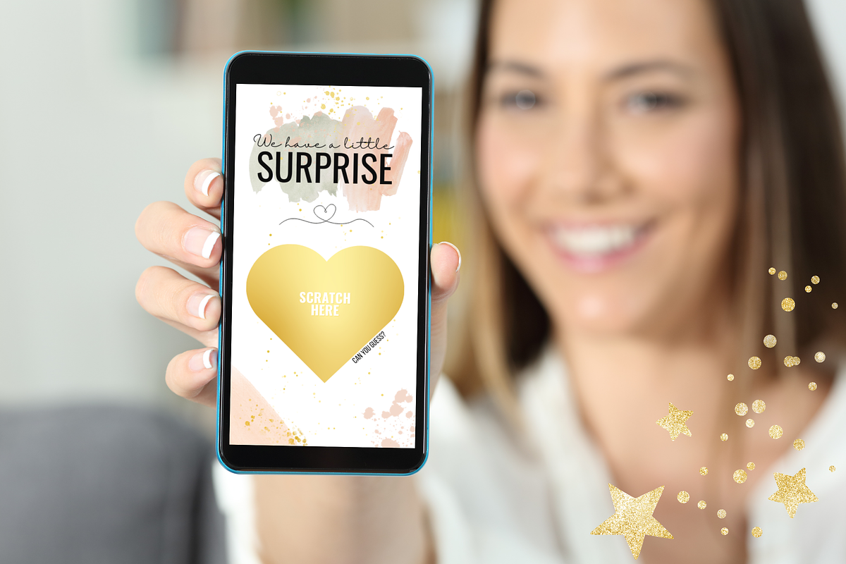 Pregnancy Reveal Scratch Card, an App Template by SunshineStudioBoutique (Photo 2 of 7)