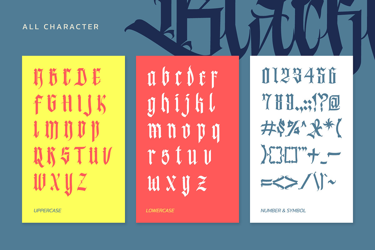 Kalecius, a Blackletter Font by Vintage Division (Photo 9 of 10)