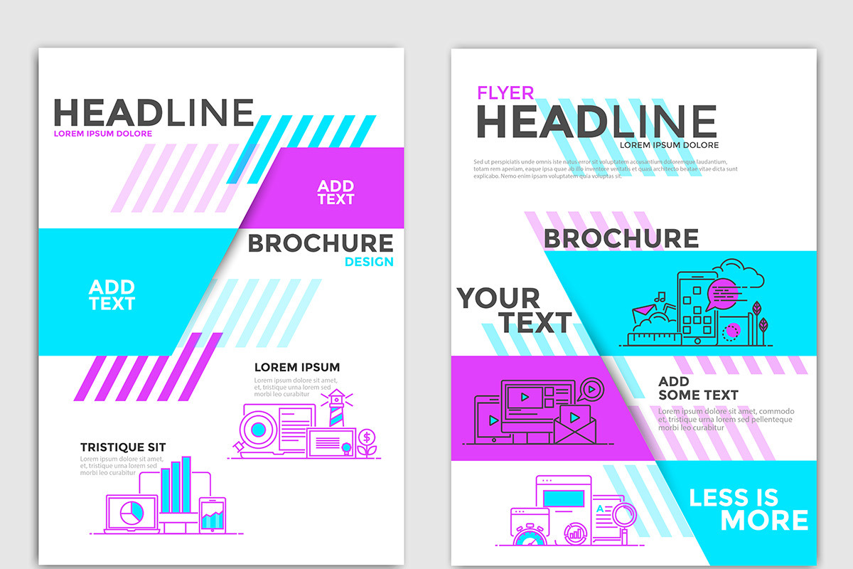 Flat Line Design Flyer Template, a Flyer Template by Creative Graphics