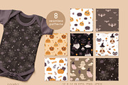 Halloween clipart & patterns, a Seasonal Illustration by JulzaArt (Thumbnail 5 of 8)