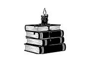 Vintage Book Stack Candle Bundle, an Illustration by jahid234 (Thumbnail 18 of 31)