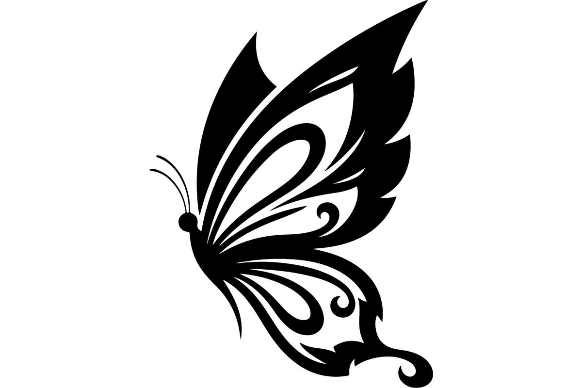 Elegant Butterfly Silhouette, an Object Graphic by Designer_Momina (Photo 8 of 18)