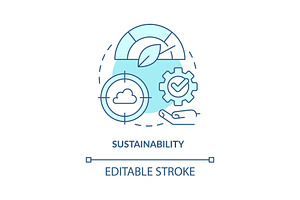 Sustainability in cloud computing, an Icon by IMG Visuals