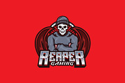 Grim Reaper Mascot logo Template, a Branding & Logo Template by HasnainGFX (Thumbnail 2 of 3)