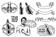 Vape shop logo, labels templates, a Branding & Logo Template by Art Loft (Thumbnail 3 of 4)