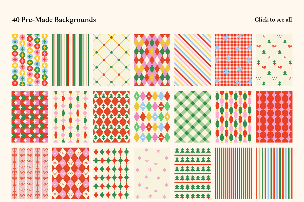Holiday Patterns & Backgrounds, a Pattern Graphic by Felizabeth Design (Photo 9 of 13)