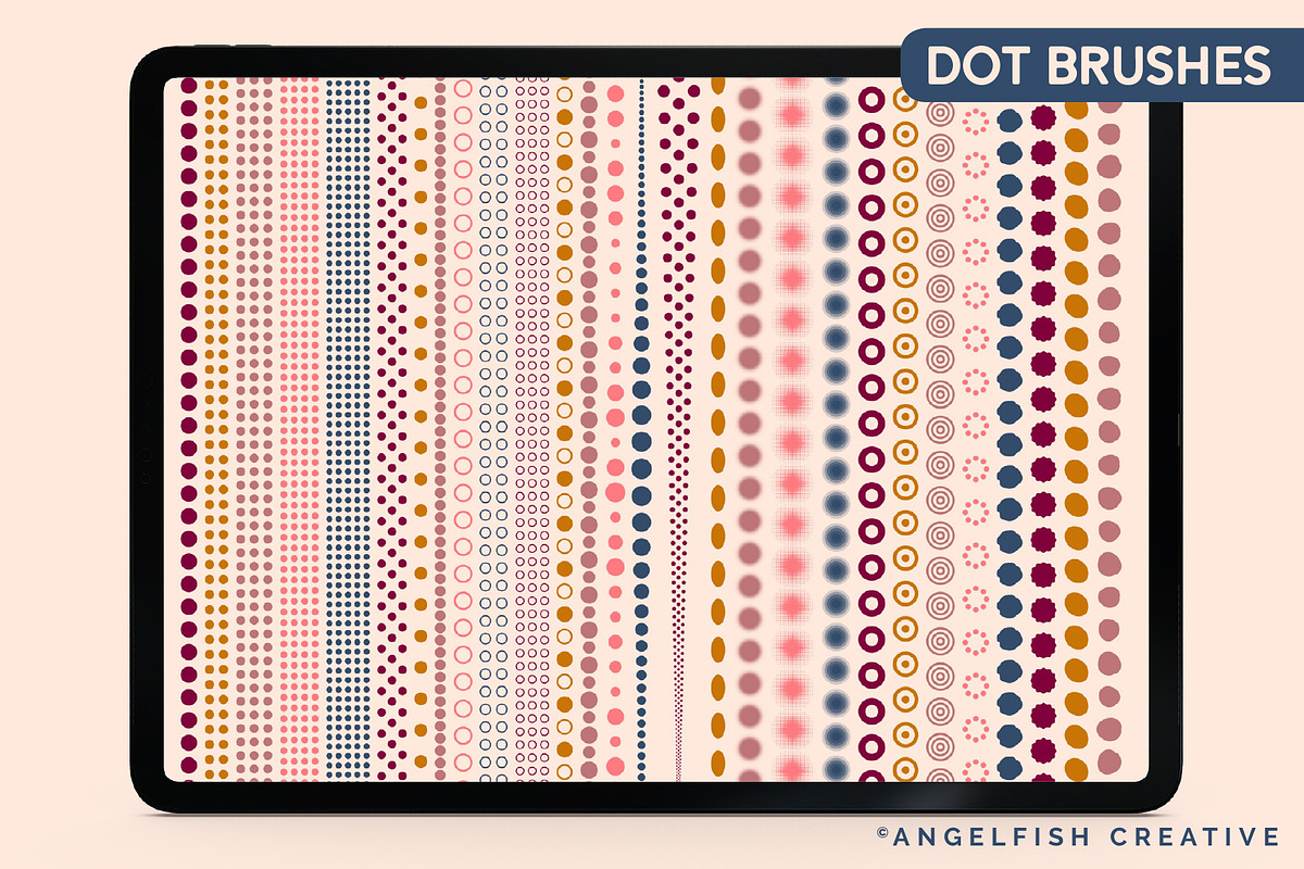 Dots & Dashes Procreate Brush Set, a Brush Add-On by AngelfishCreative (Photo 2 of 6)