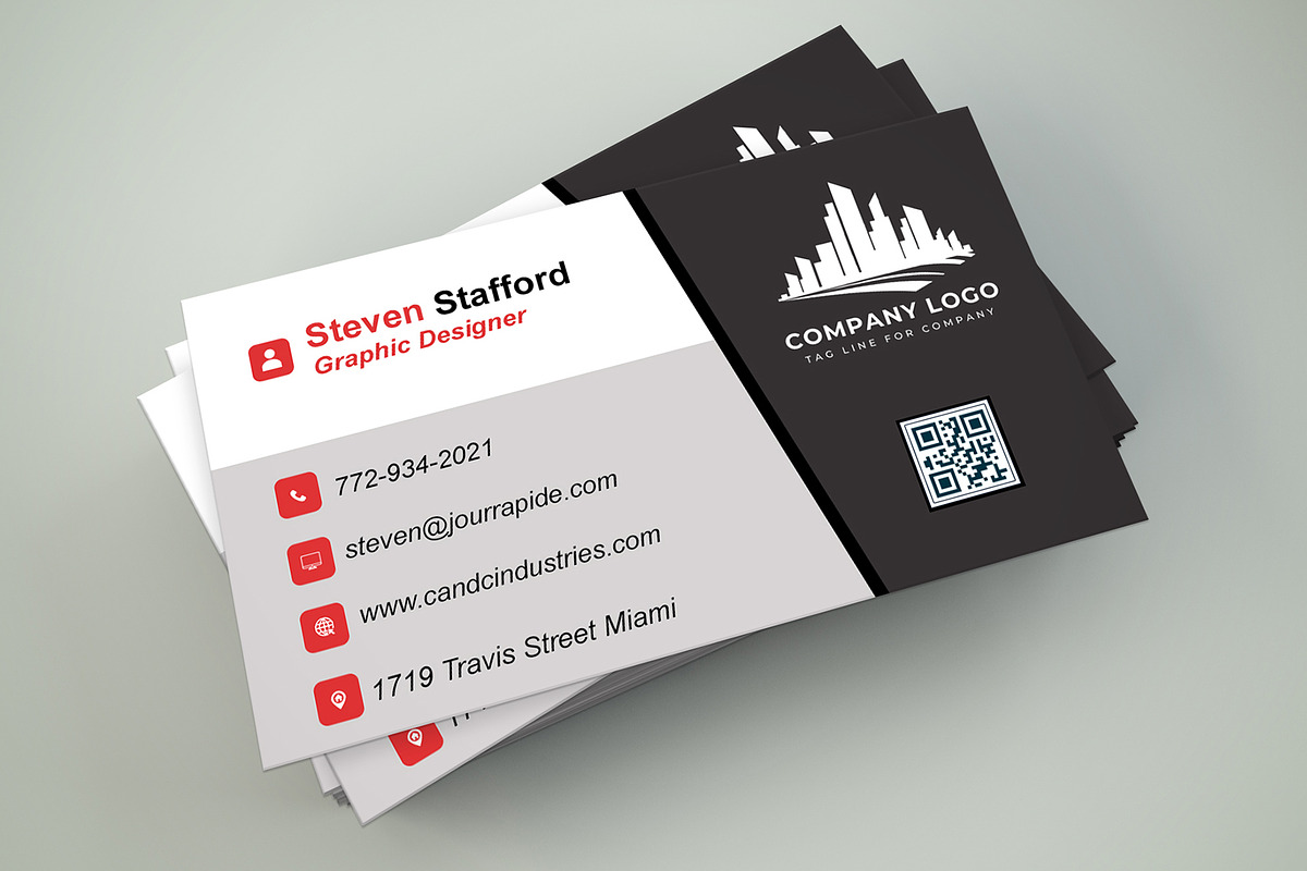 Modern Business Card Design Editable preview 5