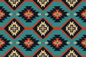 Desert Southwestern Aztec Pattern