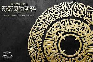 Enigma duo font / calligram letters, a Symbol Font by Studio.Valhalla