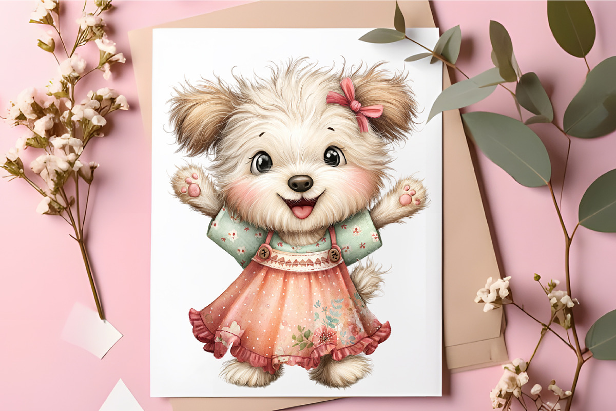 Quirky Dog Mama Groovy Clipart, an Animal Illustration by RobertsArt (Photo 5 of 5)