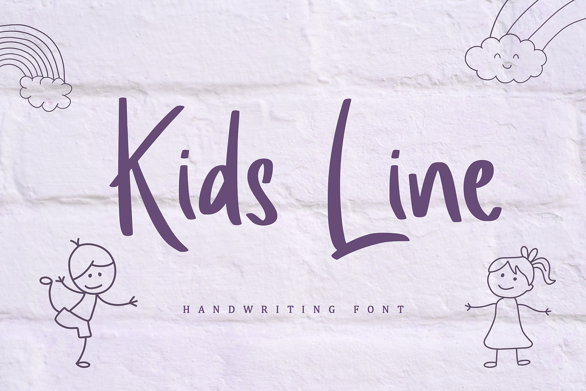 Kids Line - Handwritten Font, a Handwritten Font by alifryanzulfikar (Photo 1 of 8)